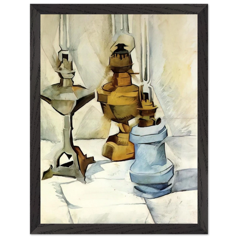 THREE LAMPS 1911 by Juan Gris — Framed art print at Zephyeer