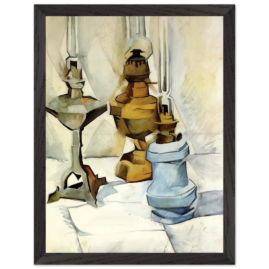THREE LAMPS 1911 by Juan Gris — Framed art print at Zephyeer
