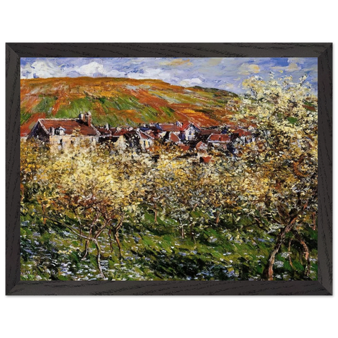 Plum Trees in Blossom at Vetheuil by Claude Monet — Framed art print at Zephyeer