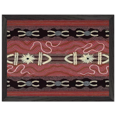 Men's Initiation, Spider Dreaming - 1999 by Clifford Possum Tjapaltjarri — Framed art print at Zephyeer