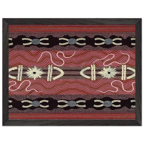 Men's Initiation, Spider Dreaming - 1999 by Clifford Possum Tjapaltjarri — Framed art print at Zephyeer
