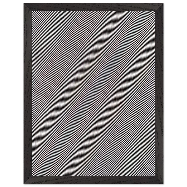 UNTITLED DIAGONAL CURVE 1966 by Bridget Riley — Framed art print at Zephyeer