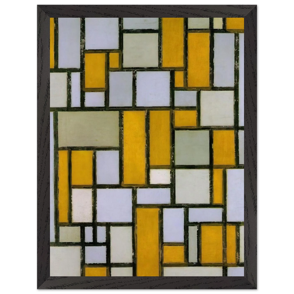 Composition with Gray and Light Brown by Piet Mondrian — Framed art print at Zephyeer