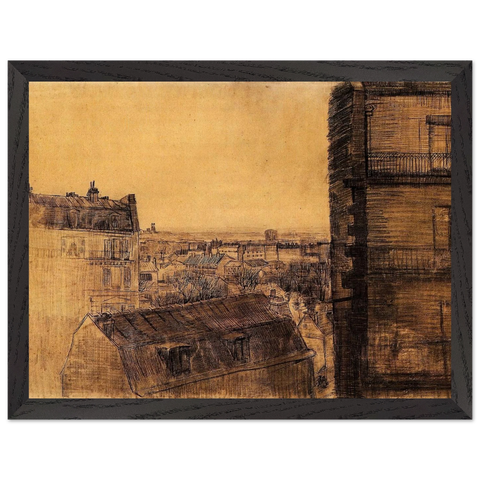 View from the Apartment in the Rue Lepic by Vincent van Gogh — Framed art print at Zephyeer