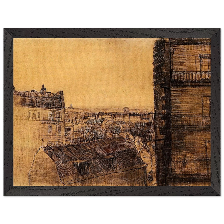 View from the Apartment in the Rue Lepic by Vincent van Gogh — Framed art print at Zephyeer