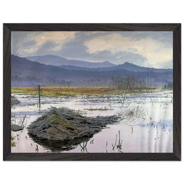 Beaver Pond - 1976 by Neil Welliver — Framed art print at Zephyeer