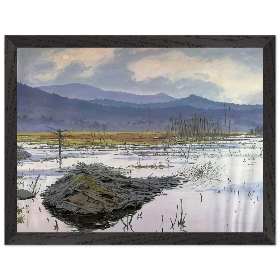 Beaver Pond - 1976 by Neil Welliver — Framed art print at Zephyeer