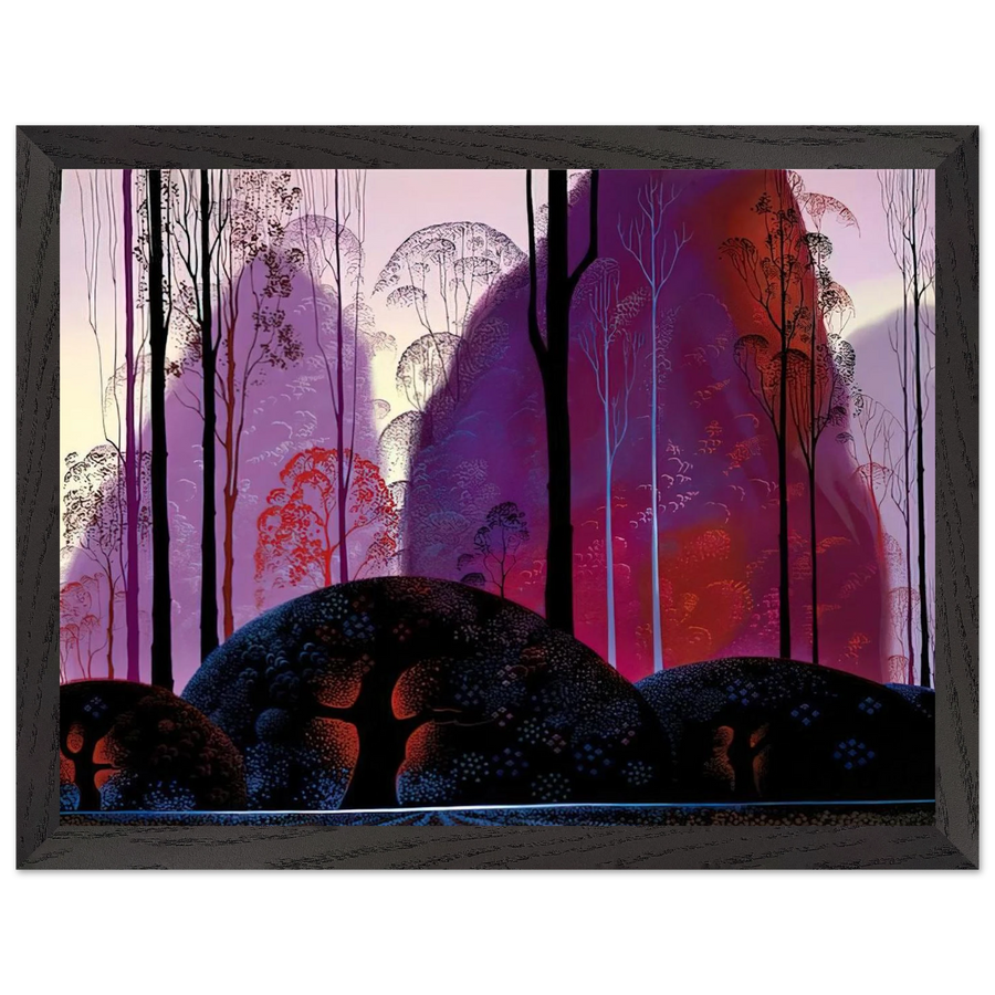 Mauve, Red and Purple by Eyvind Earle — Framed art print at Zephyeer
