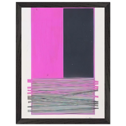 ABSTRACT COMPOSITION WITH SILVER AND MAGENTA 1970 by Jesus Rafael Soto — Framed art print at Zephyeer