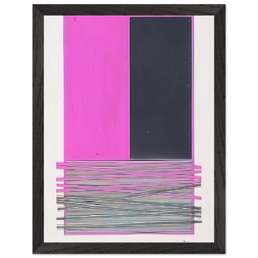 ABSTRACT COMPOSITION WITH SILVER AND MAGENTA 1970 by Jesus Rafael Soto — Framed art print at Zephyeer