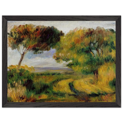 Breton Landscape Trees and Moor by Pierre-Auguste Renoir — Framed art print at Zephyeer
