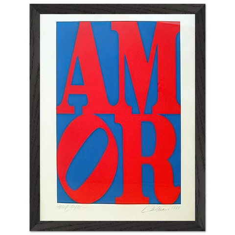 Amor by Robert Indiana — Framed art print at Zephyeer
