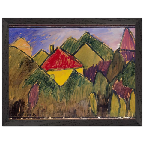 ROTE GIEBEL ROTE D CHER 1910 by Alexej von Jawlensky — Framed art print at Zephyeer
