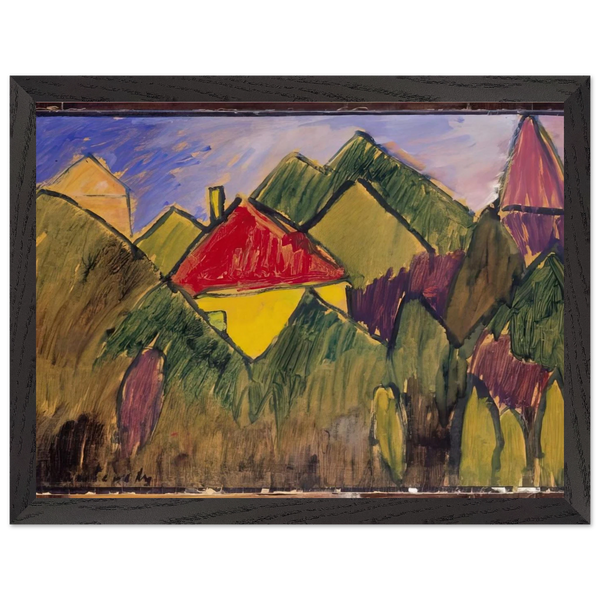 ROTE GIEBEL ROTE D CHER 1910 by Alexej von Jawlensky — Framed art print at Zephyeer