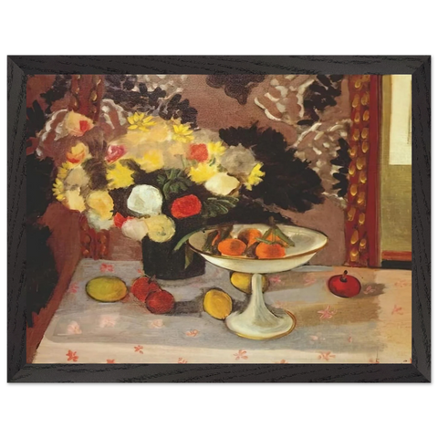 STILL LIFE BOUQUET AND COMPOTIER 1925 by Henri Matisse — Framed art print at Zephyeer