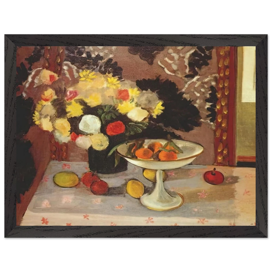 STILL LIFE BOUQUET AND COMPOTIER 1925 by Henri Matisse — Framed art print at Zephyeer