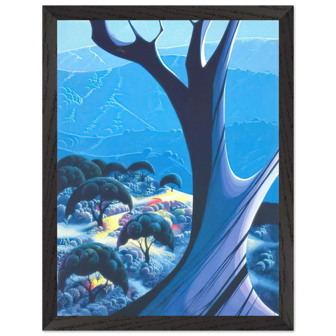 Purple Treeand Mountains by Eyvind Earle — Framed art print at Zephyeer