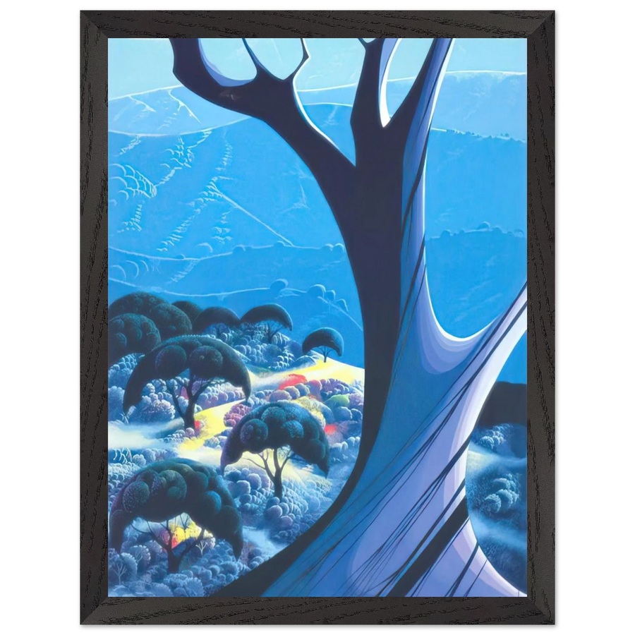 Purple Treeand Mountains by Eyvind Earle — Framed art print at Zephyeer