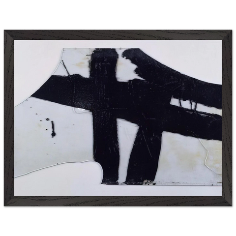 Goudron sur verre 45.5 x 76.5 cm, 1948 - 1948 by Pierre Soulages — Framed art print at Zephyeer