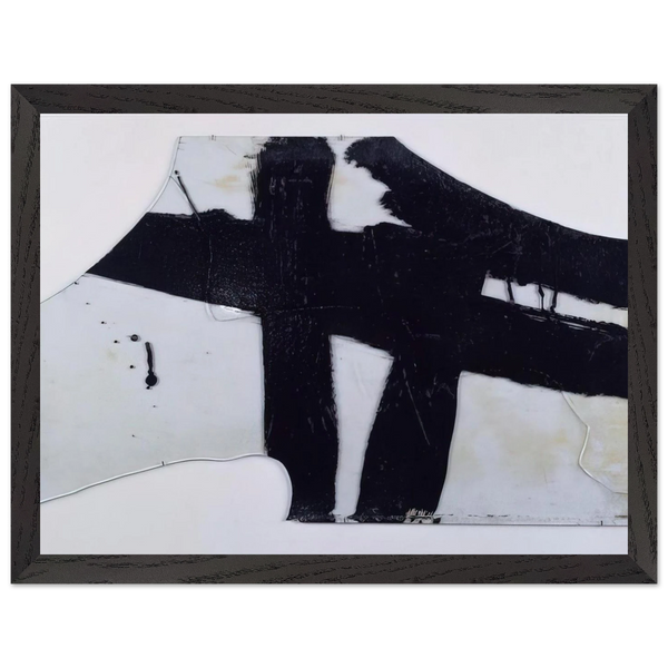 Goudron sur verre 45.5 x 76.5 cm, 1948 - 1948 by Pierre Soulages — Framed art print at Zephyeer