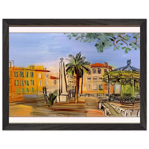 THE SQUARE IN HYERES by Raoul Dufy — Framed art print at Zephyeer