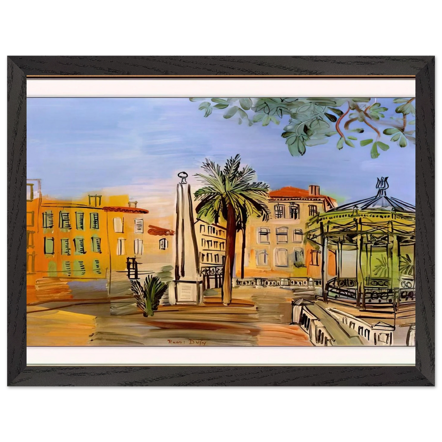 THE SQUARE IN HYERES by Raoul Dufy — Framed art print at Zephyeer