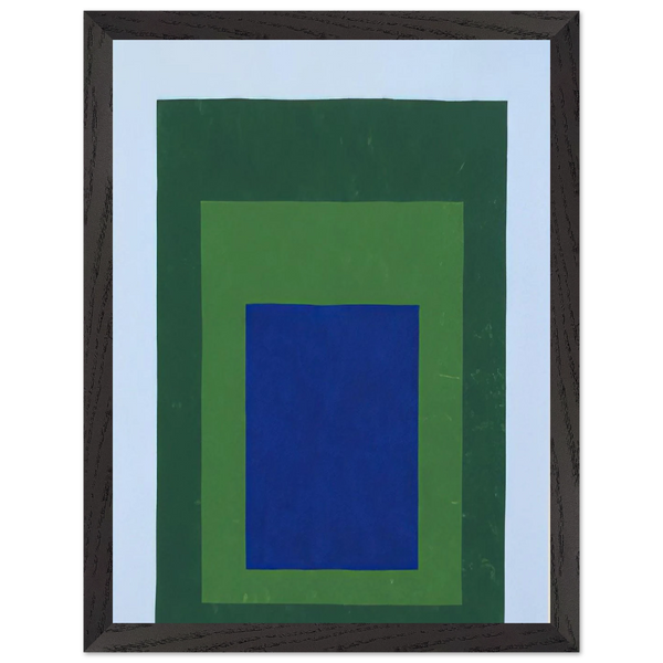 HOMAGE TO THE SQUARE BLUE GREEN 1950 by Josef Albers — Framed art print at Zephyeer