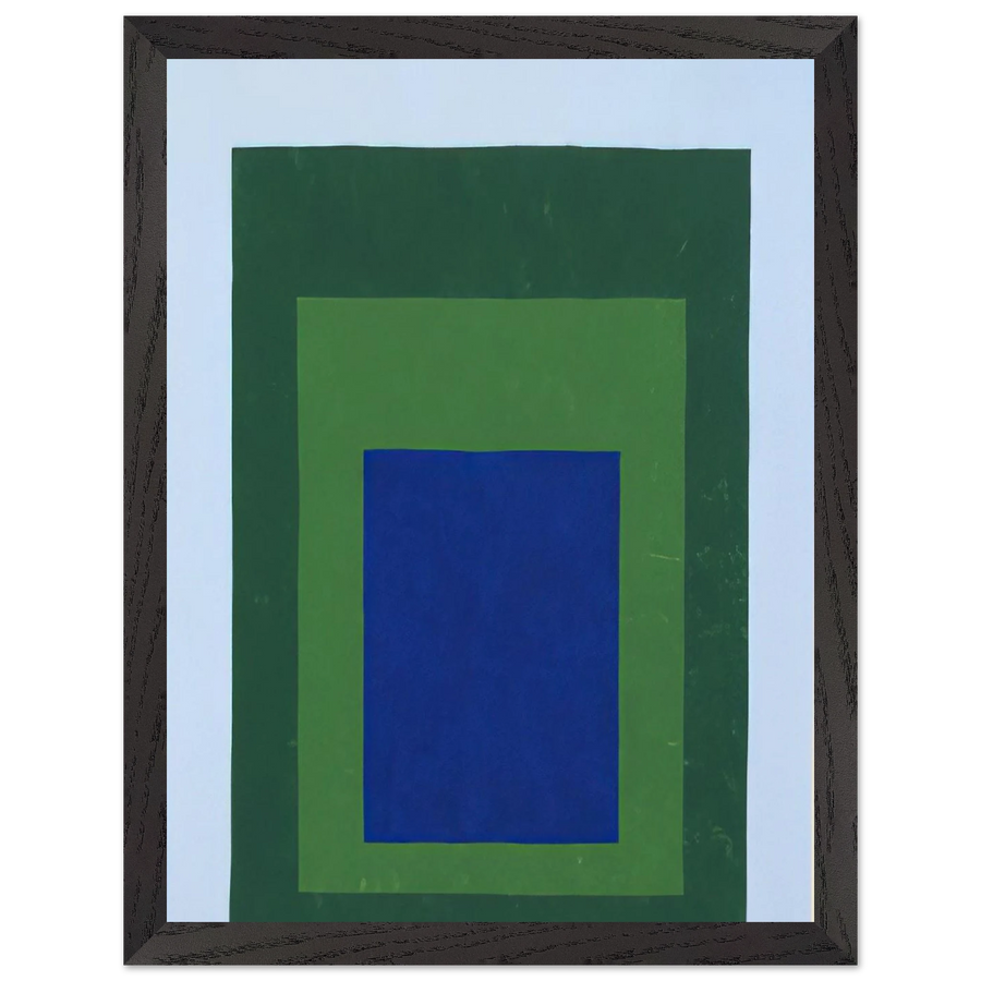 HOMAGE TO THE SQUARE BLUE GREEN 1950 by Josef Albers — Framed art print at Zephyeer