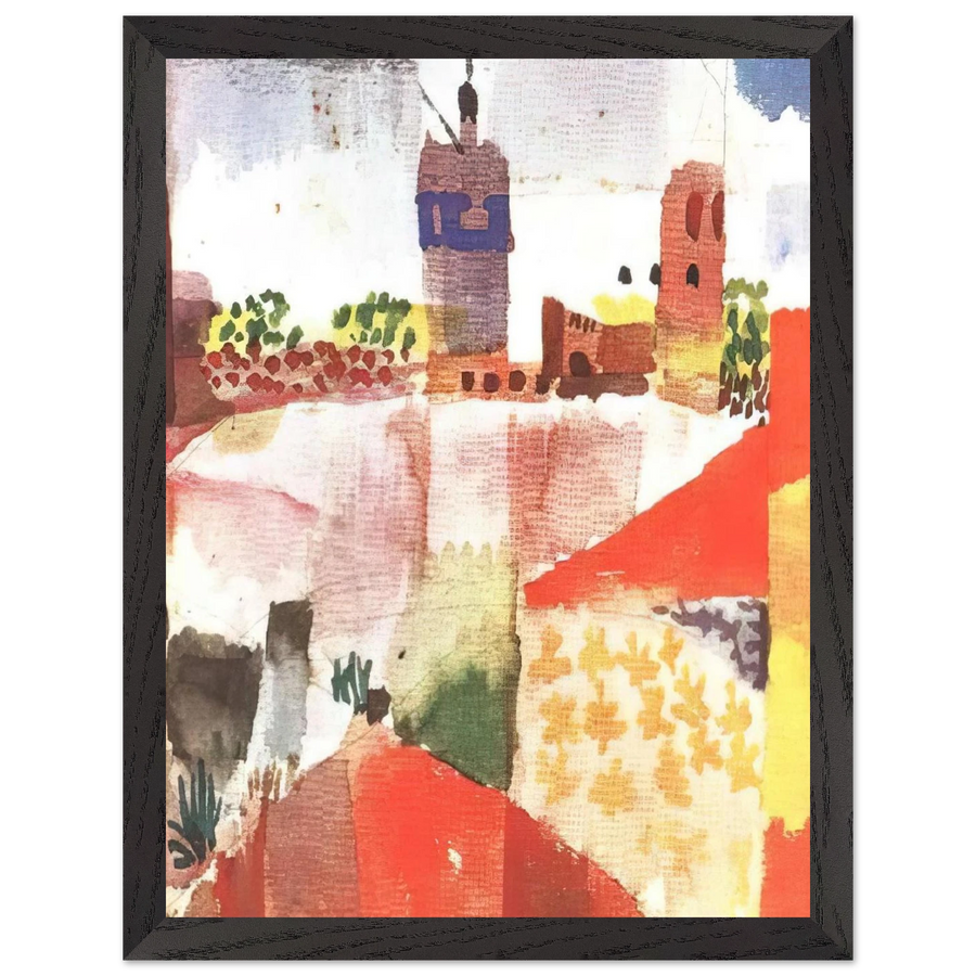 HAMMAMET WITH MOSQUE 1914 by Paul Klee — Framed art print at Zephyeer