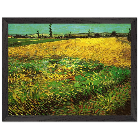 Wheat Field with the Alpilles Foothills in the Background by Vincent van Gogh — Framed art print at Zephyeer