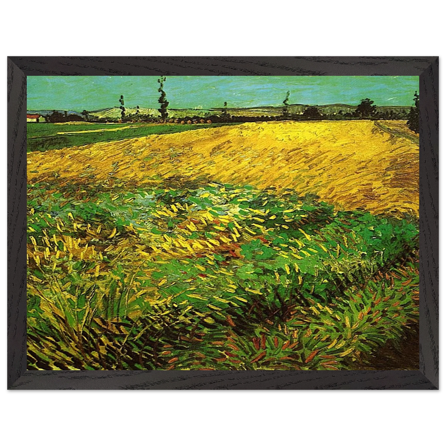 Wheat Field with the Alpilles Foothills in the Background by Vincent van Gogh — Framed art print at Zephyeer