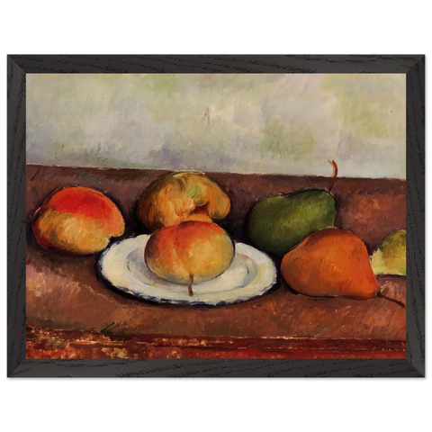 Still Life Plate and Fruit by Paul Cézanne — Framed art print at Zephyeer