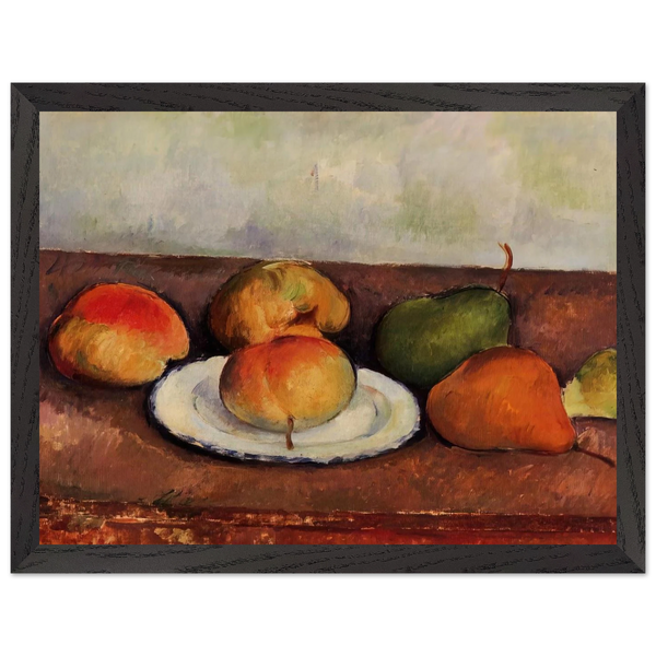 Still Life Plate and Fruit by Paul Cézanne — Framed art print at Zephyeer