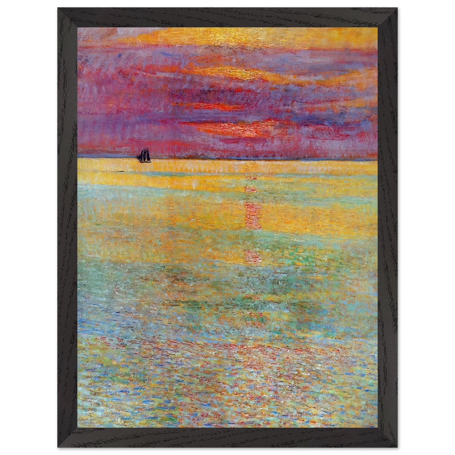 Sunset at Sea by Childe Hassam — Framed art print at Zephyeer