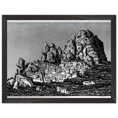 PENTEDATTIO CALABRIA OCTOBER 1930 1930 by MC Escher — Framed art print at Zephyeer