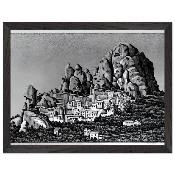 PENTEDATTIO CALABRIA OCTOBER 1930 1930 by MC Escher — Framed art print at Zephyeer