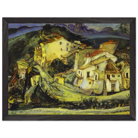 HOUSES OF CAGNES by Chaim Soutine — Framed art print at Zephyeer