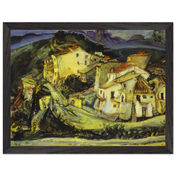 HOUSES OF CAGNES by Chaim Soutine — Framed art print at Zephyeer