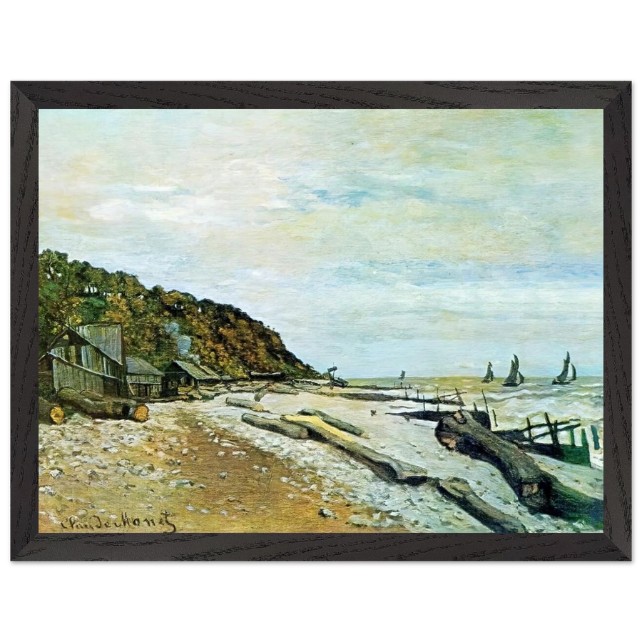 Boatyard near Honfleur by Claude Monet — Framed art print at Zephyeer
