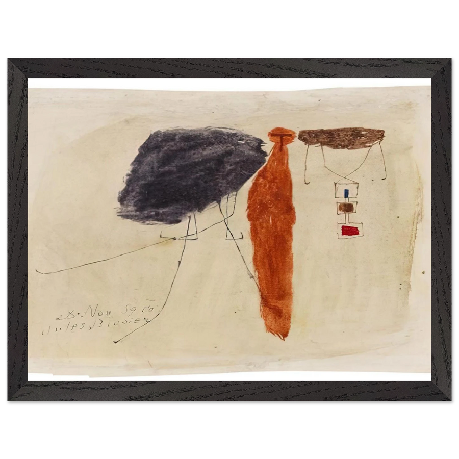 Komposition - 1959 by Julius Bissier — Framed art print at Zephyeer