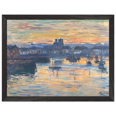 Port of Dieppe, Evening by Claude Monet — Framed art print at Zephyeer