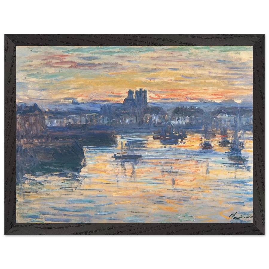 Port of Dieppe, Evening by Claude Monet — Framed art print at Zephyeer