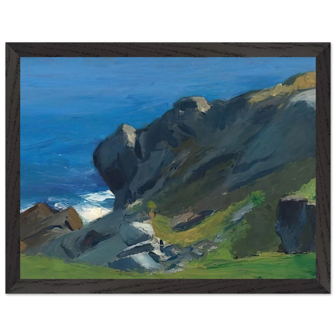 Rocky Shore and Sea by Edward Hopper — Framed art print at Zephyeer