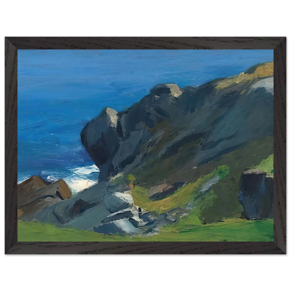 Rocky Shore and Sea by Edward Hopper — Framed art print at Zephyeer