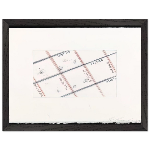 PIERCE FROM LOS FRANCISCO SAN ANGELES PORTFOLIO by Edward Ruscha — Framed art print at Zephyeer