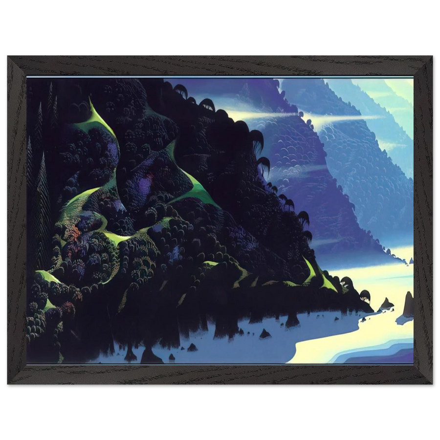 Blue Coastline by Eyvind Earle — Framed art print at Zephyeer