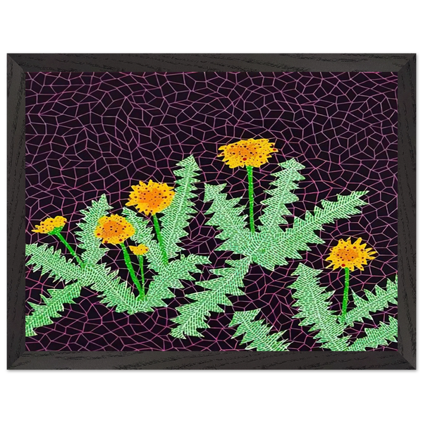 DANDELIONS 1985 by Yayoi Kusama — Framed art print at Zephyeer