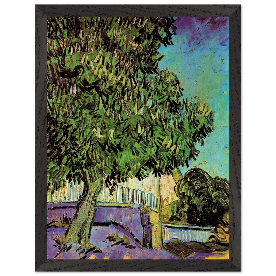 Chestnut Tree in Blossom by Vincent van Gogh — Framed art print at Zephyeer
