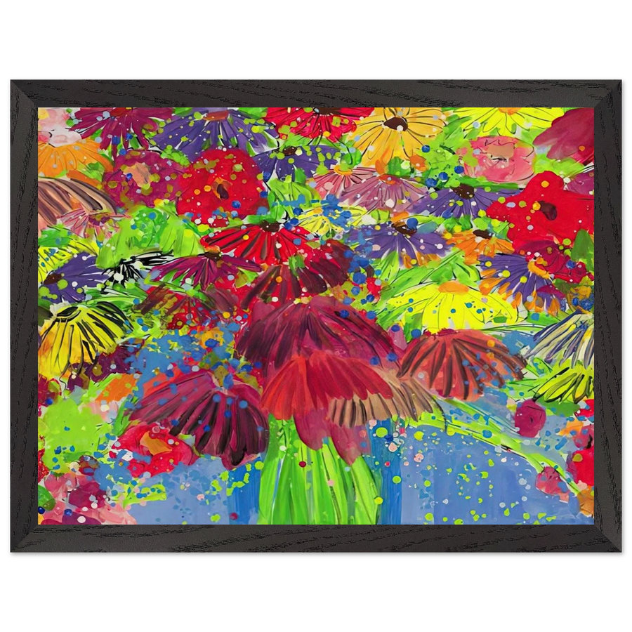 I Love Chrysanthemums - 2000 by Walasse Ting — Framed art print at Zephyeer