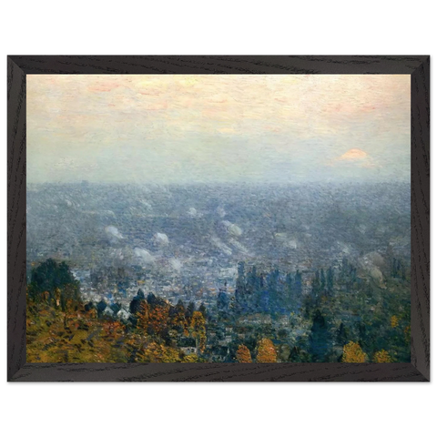 Mount Hood and the Valley of the Willamette by Childe Hassam — Framed art print at Zephyeer